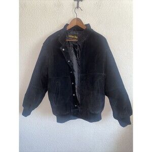 Leather King jacket biker Mens Bomber Vintage M varsity gentlemen luxury